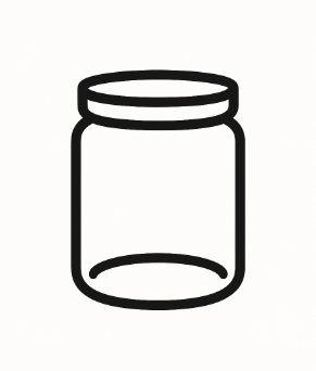 White glass jar web icon